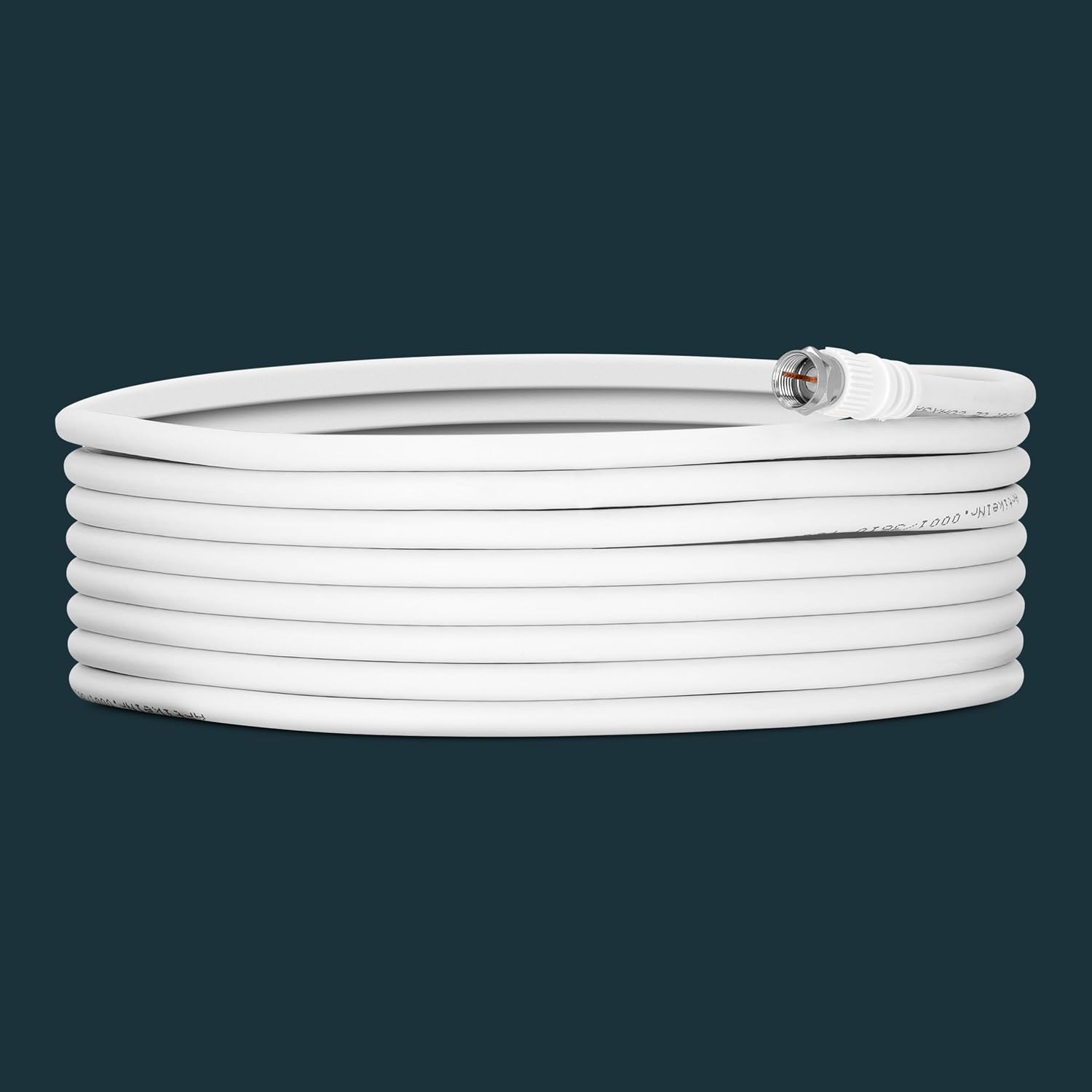 Detalle de TechniSat COAXSAT 2150 – 10 m SAT TV Antennenkabel (Koaxial Kabel HDTV, DVB-S/S2, Radio DAB) in Weiß