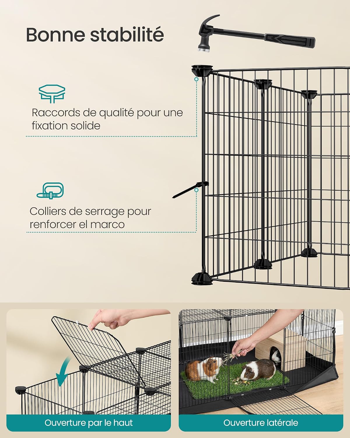 Thumbnail 6 de Parc pour petits animaux SONGMICS 20 panneaux