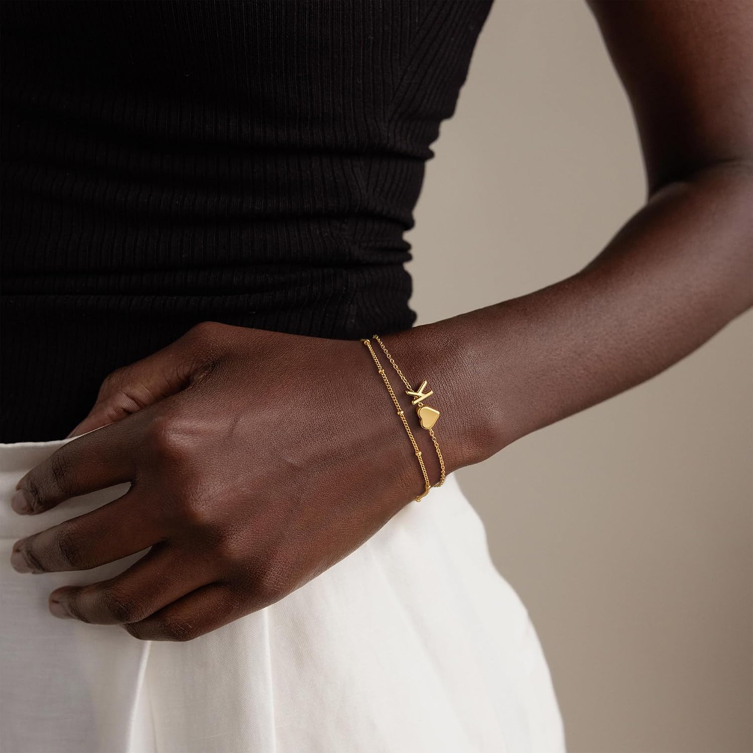 Detalle de TINGN Herzarmband 14 K vergoldet