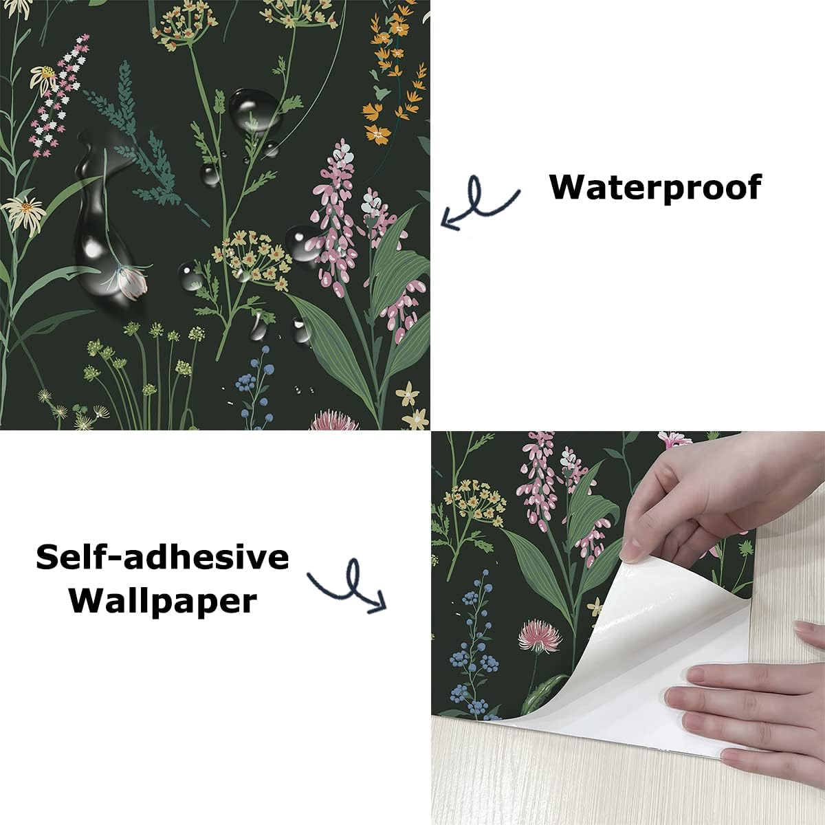 Thumbnail 3 de GaliGali CA.5172-1-5 Floral Peel-and-Stick Vinyl Wallpaper, 17.3 in x 197 in