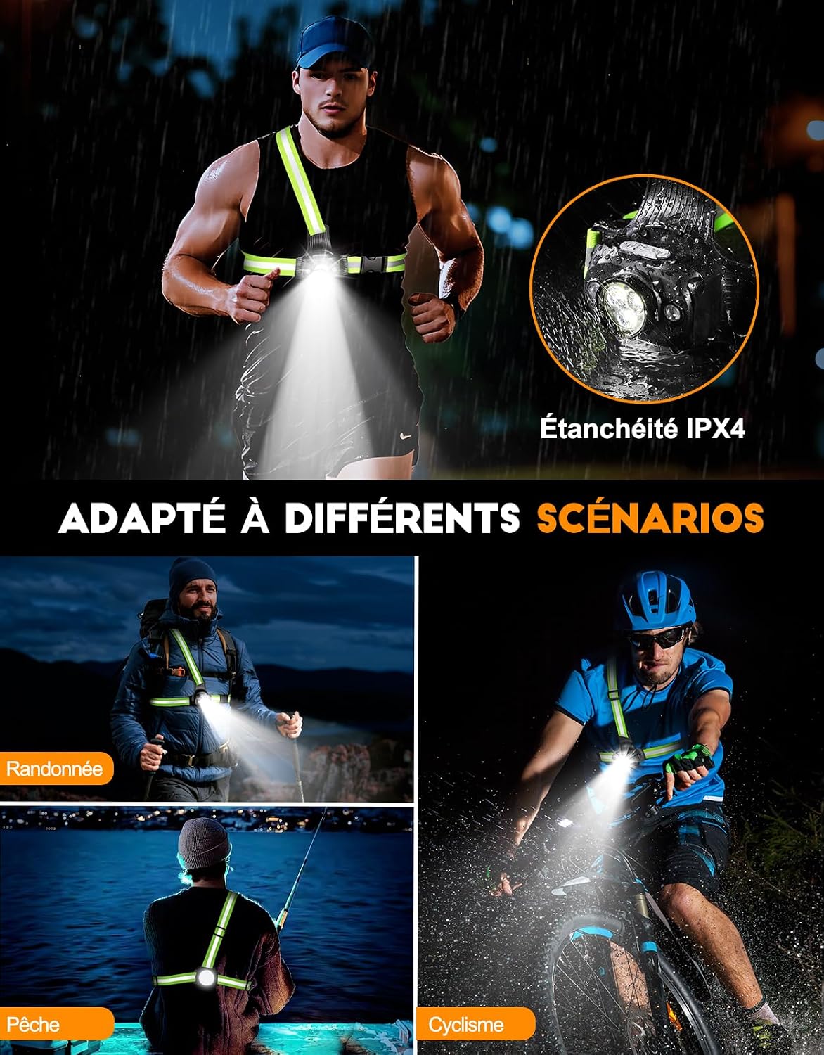 Thumbnail 6 de ISEYOU Lampe Course à Pied 500 lumens