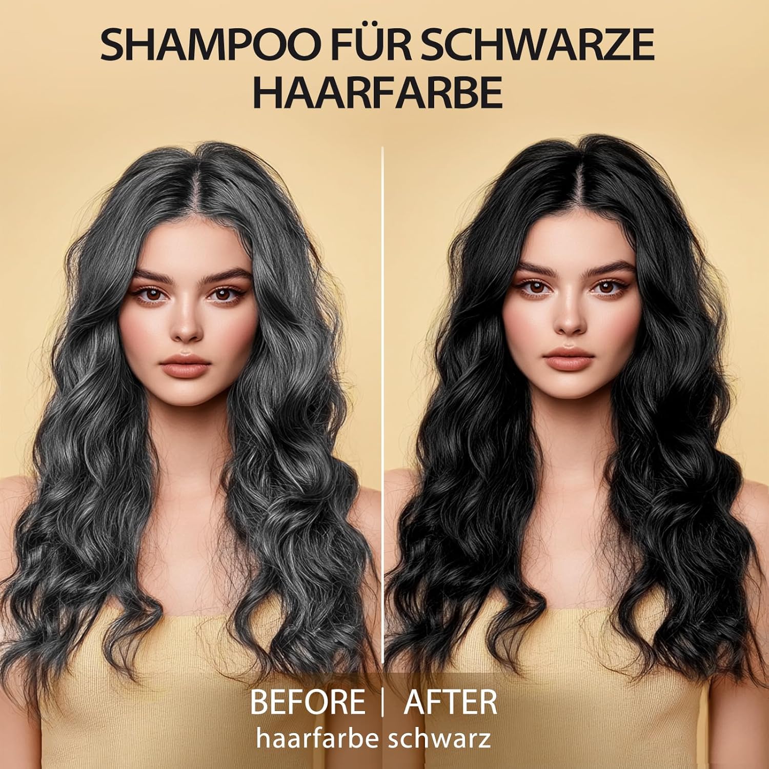 Detalle de Black Hair Dye Shampoo 3‑in‑1 Schwarz 500 ml