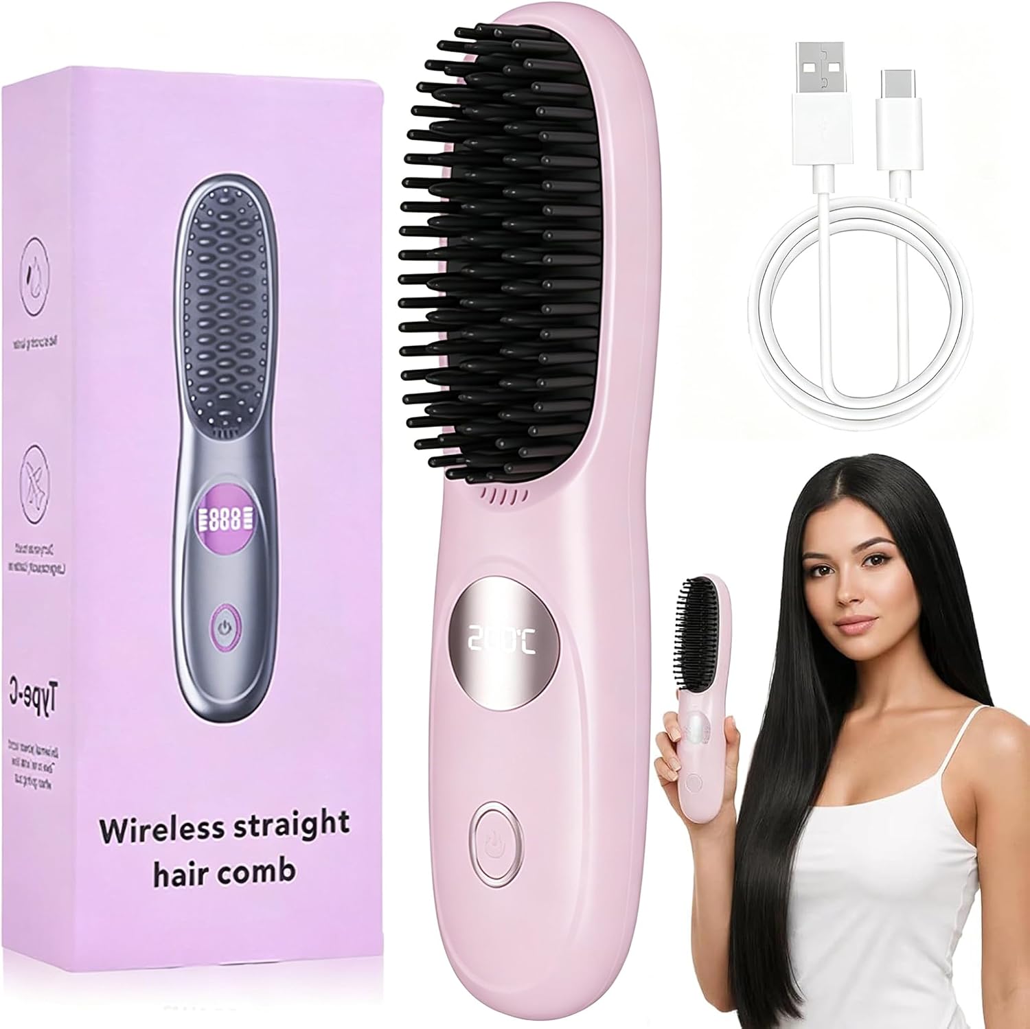 Thumbnail 6 de STRUKTURPASTE Stylingbürste für Kurze Haare – Kabellos, LED-Anzeige, 3 Temperaturstufen