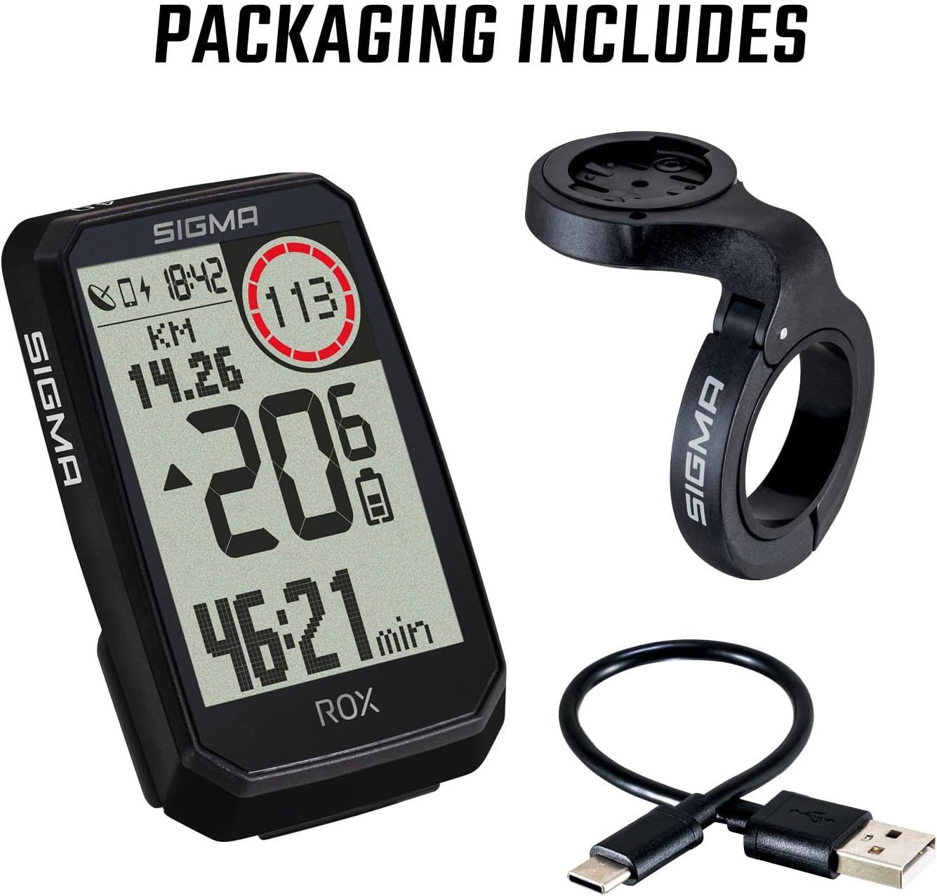 Detalle de SIGMA ROX 4.0 Endurance Black : GPS vélo avec 41 h d’autonomie et guidage re-routing