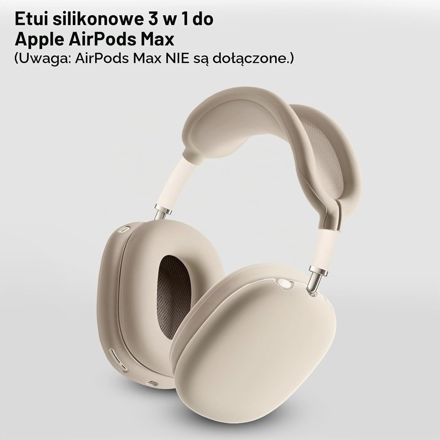Detalle 2 de Ainiv silikonowe etui 3 w 1 do AirPods Max, Starlight