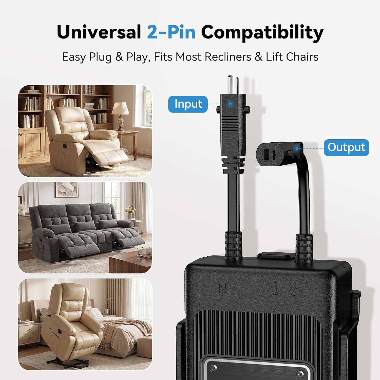 Thumbnail 4 de Rhylon RQ-BAT-001 Recliner Battery Pack, 2500mAh, LED Display, 2-Pin