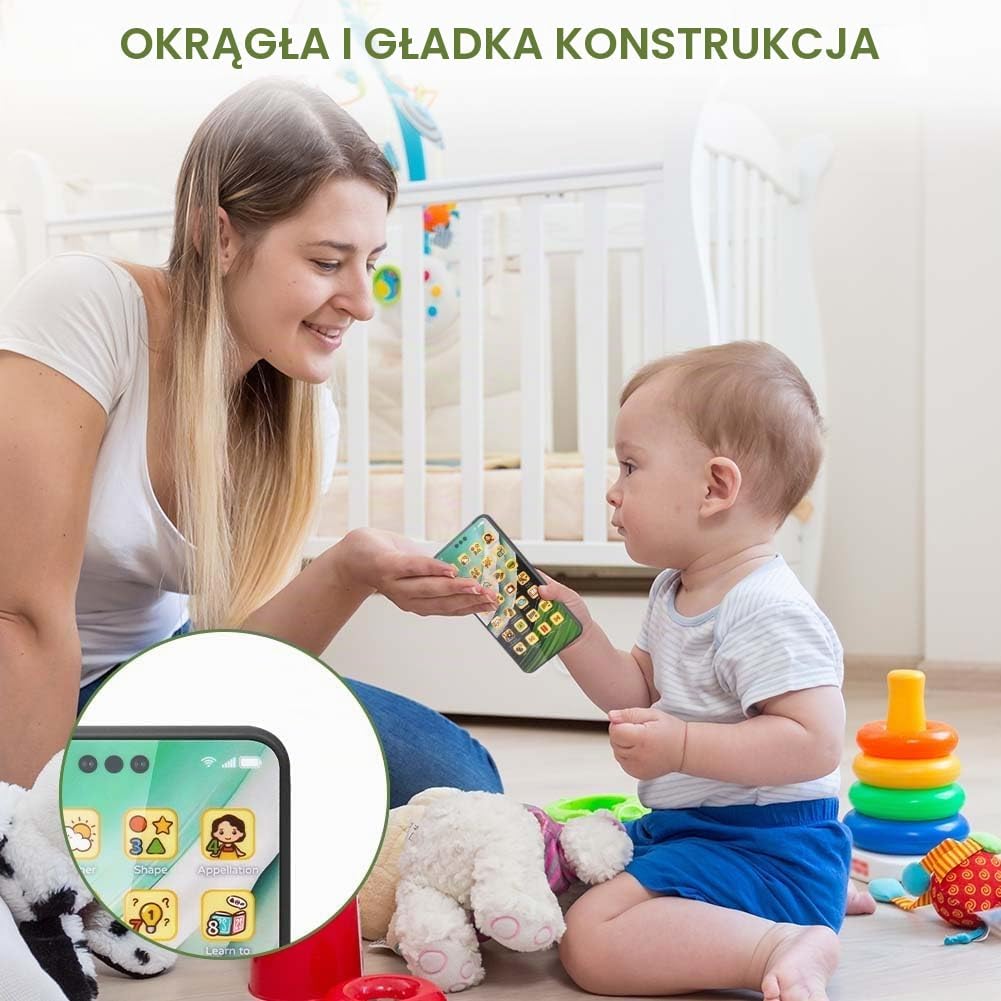Thumbnail 5 de Aolso 3897775 – zabawkowy telefon z muzyką, światłami LED i regulacją głośności