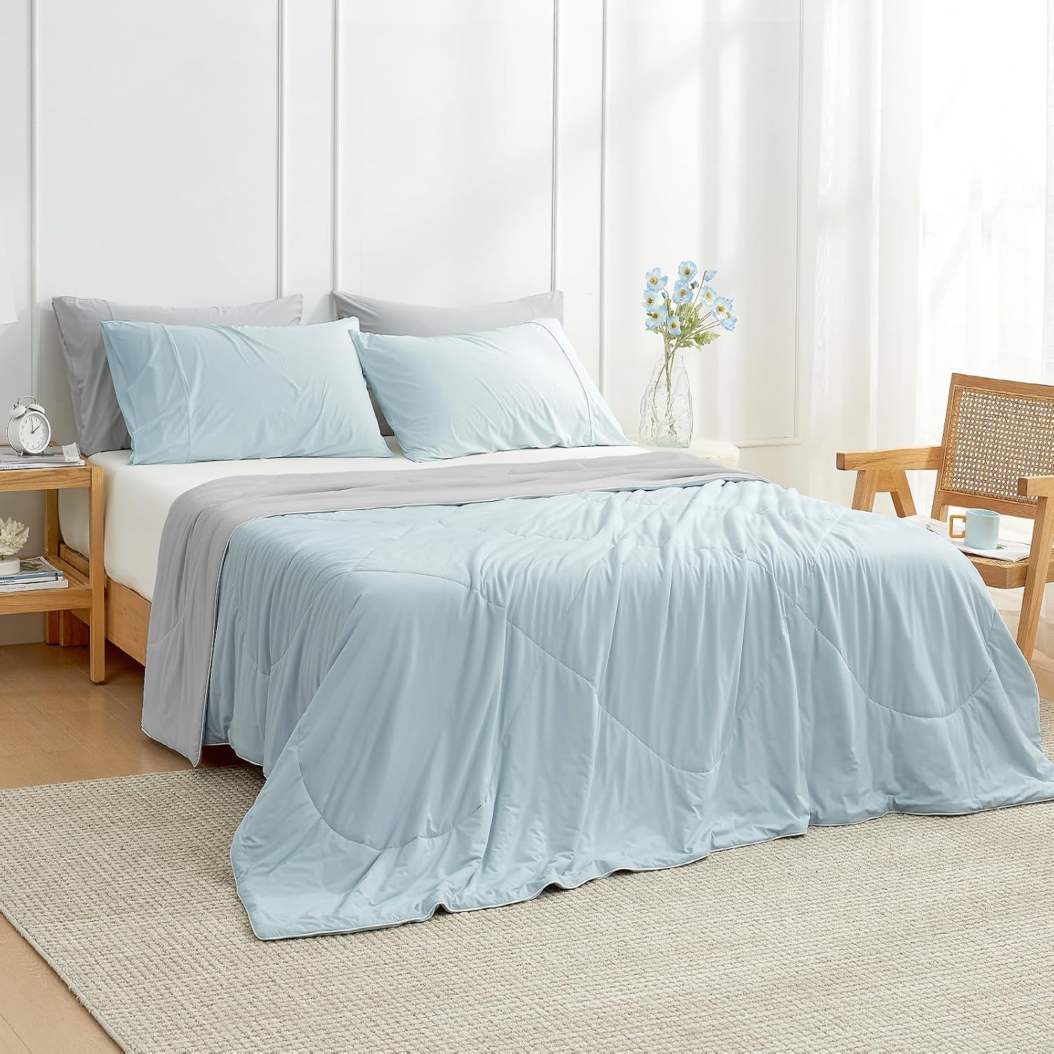 Thumbnail 2 de Cozy Bliss Cooling Comforter King Size: Lightweight, Breathable Relief for Hot Sleepers