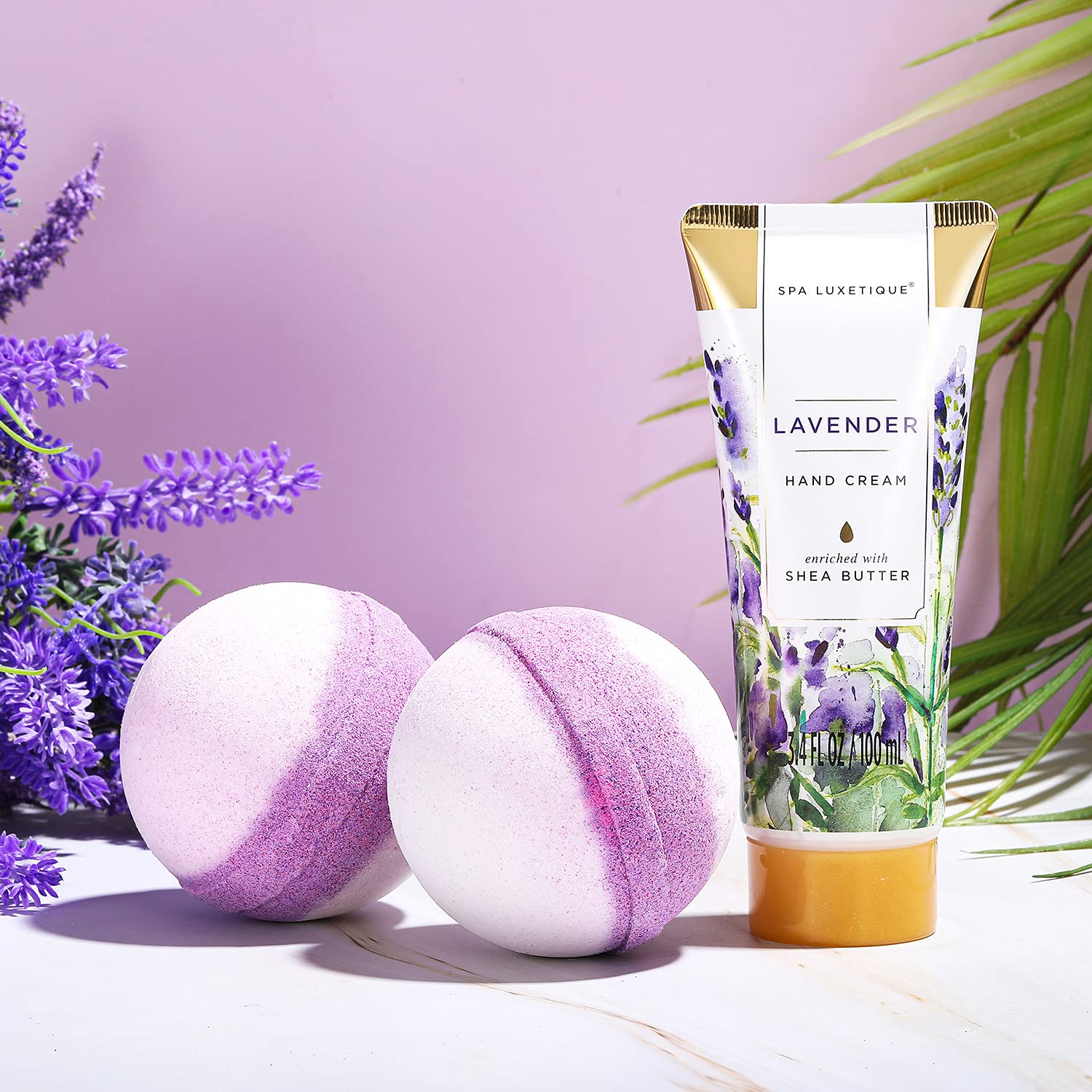 Detalle de SPA LUXETIQUE Geschenkset mit Lavendelduft (12-teilig) – Spa Natural für Freundin