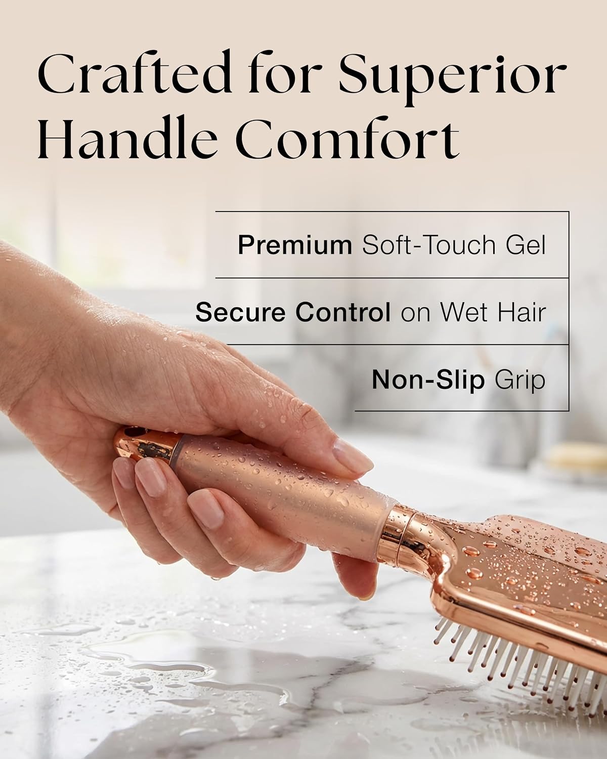 Detalle de Lily England LilyEnglandRoseGoldPaddleBrush-USA Paddle Hairbrush for Blow-Drying