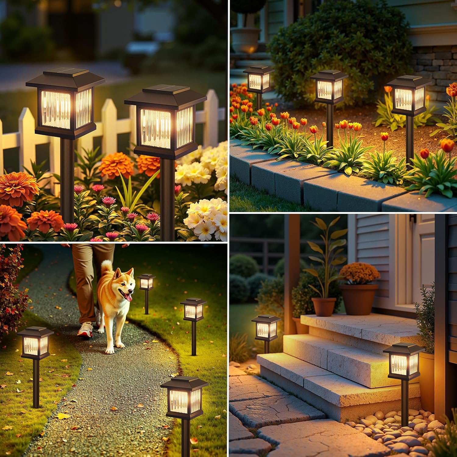 Thumbnail 6 de GEARLITE Solar Lights Outdoor Garden (6 Pack) – Warm 2800K House-Shaped LED Garden Ornaments, IP65 Waterproof