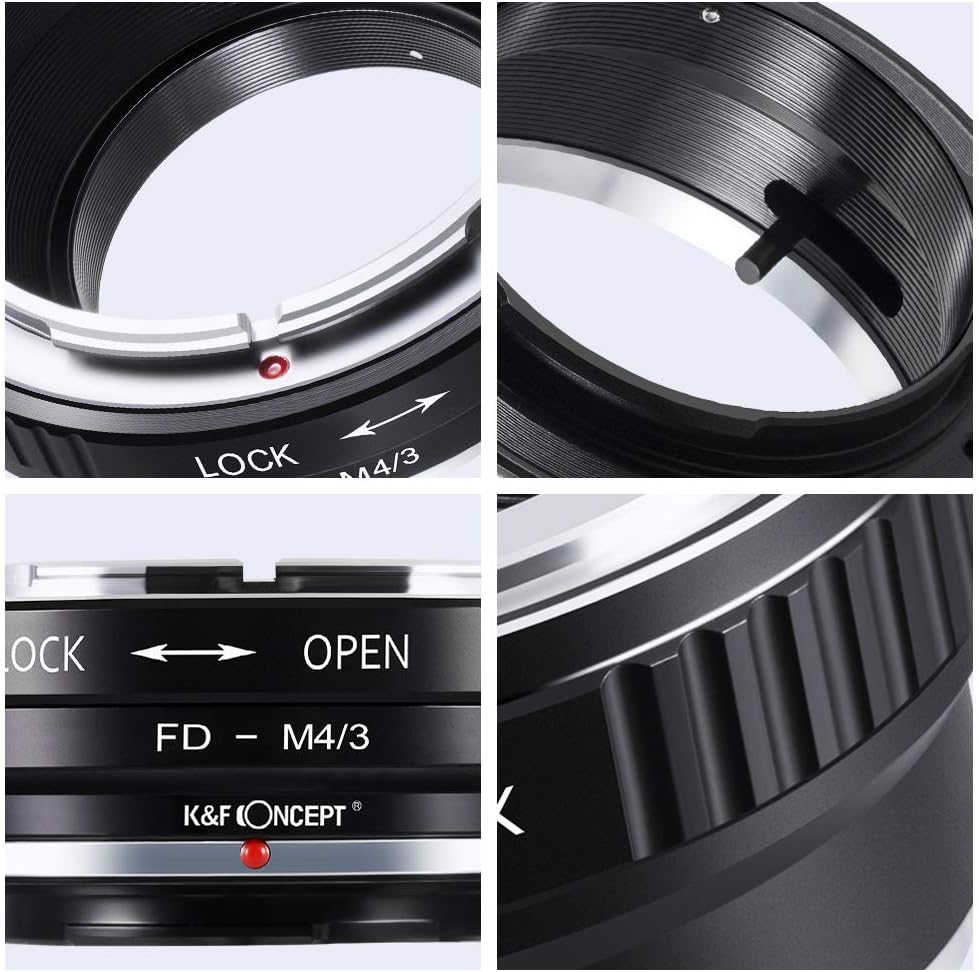 Detalle de K&F CONCEPT FD-M4/3 Objektivadapter – Canon FD/FL auf Micro Four Thirds (MFT)