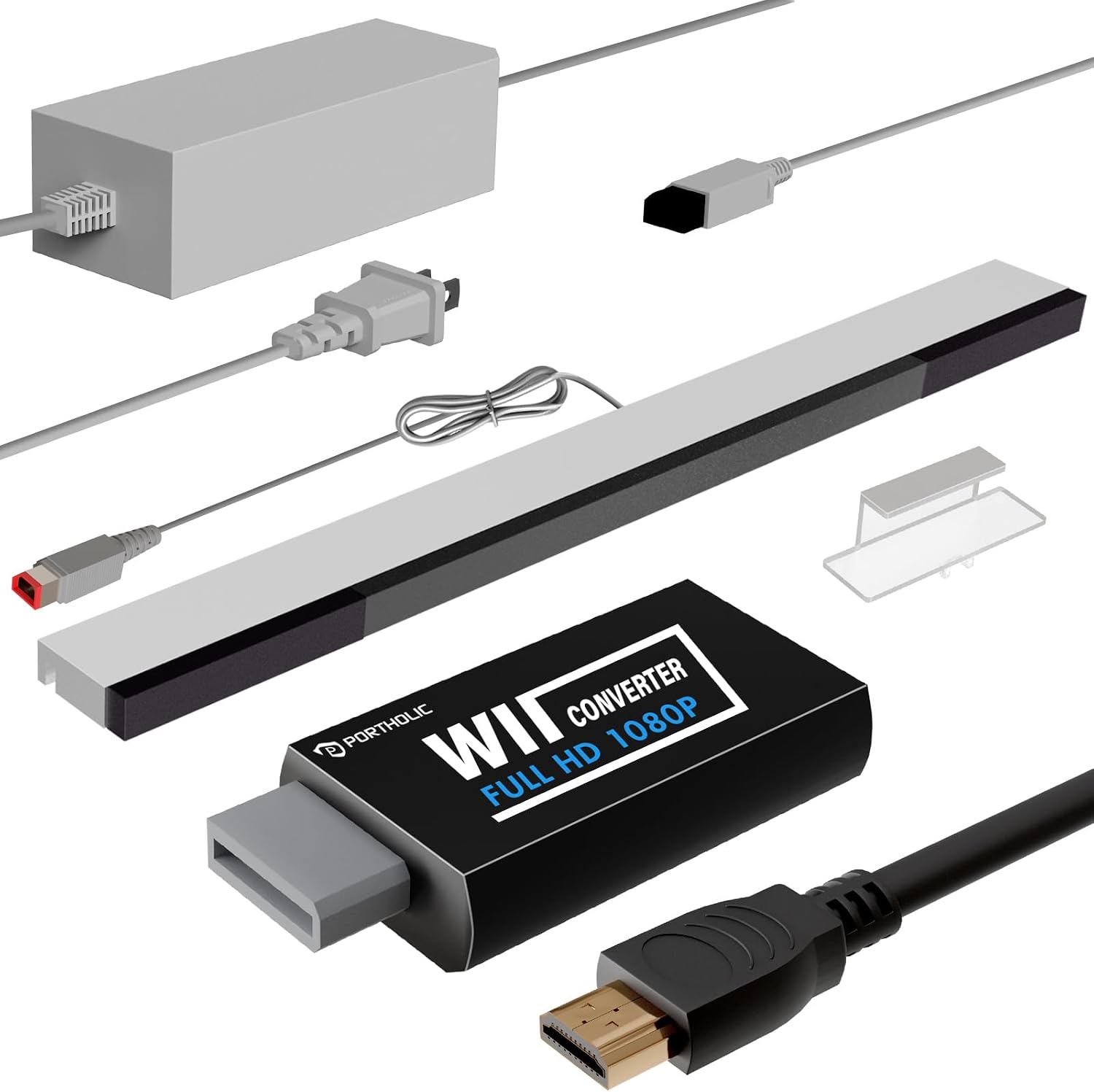 Detalle de 4-in-1 Wii Kabel-Set Netzteil AC Wii HDMI