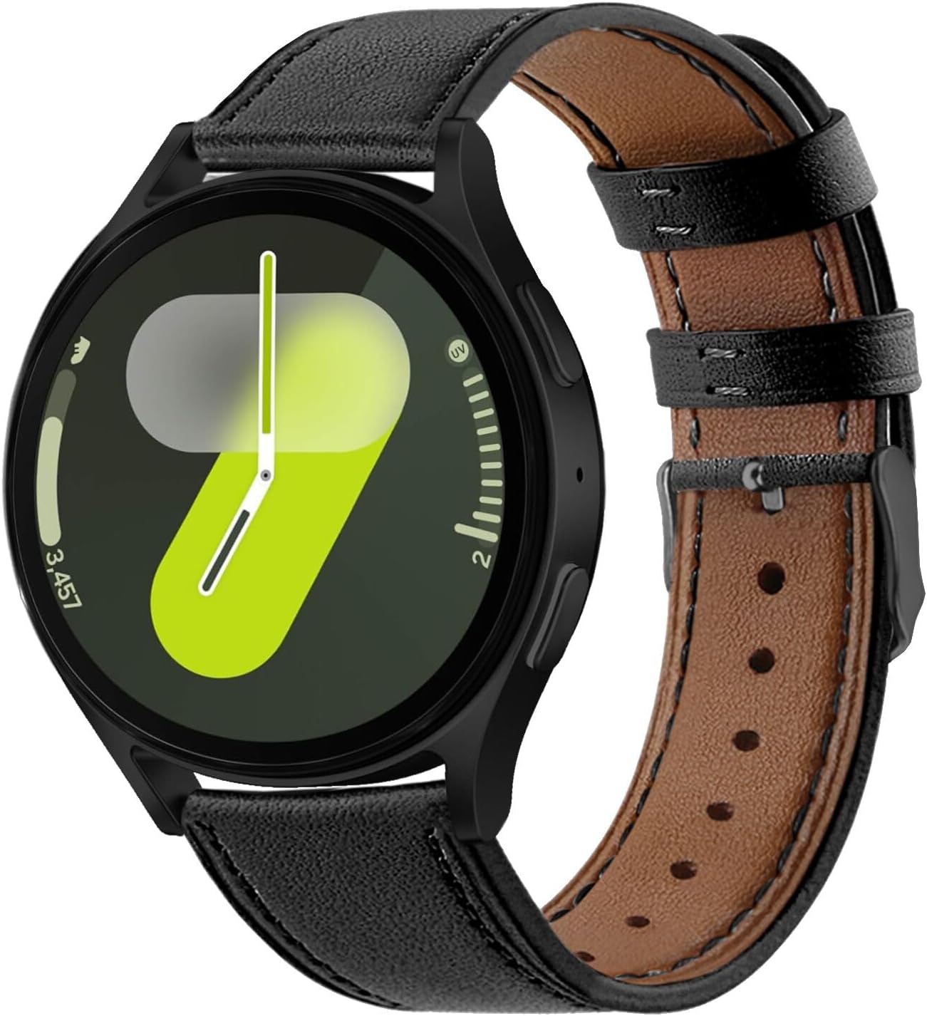 Thumbnail 3 de Bracelet 20 mm en cuir pour Huawei Watch GT 3/GT 2 42 mm et Samsung Galaxy Watch (boucle noire)