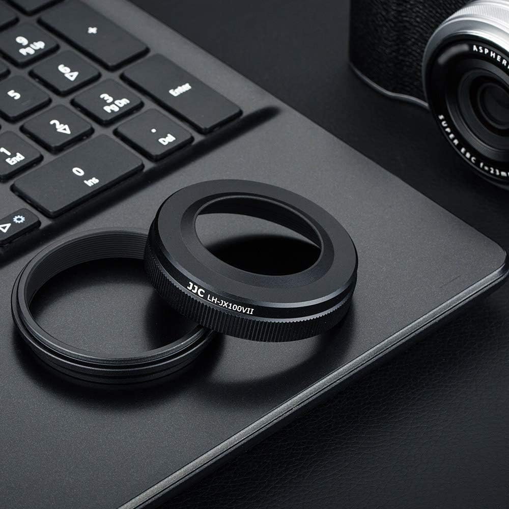 Detalle de JJC Lens Hood with Adapter Ring for Fujifilm X100 Series: Practical Protection with 49mm Compatibility