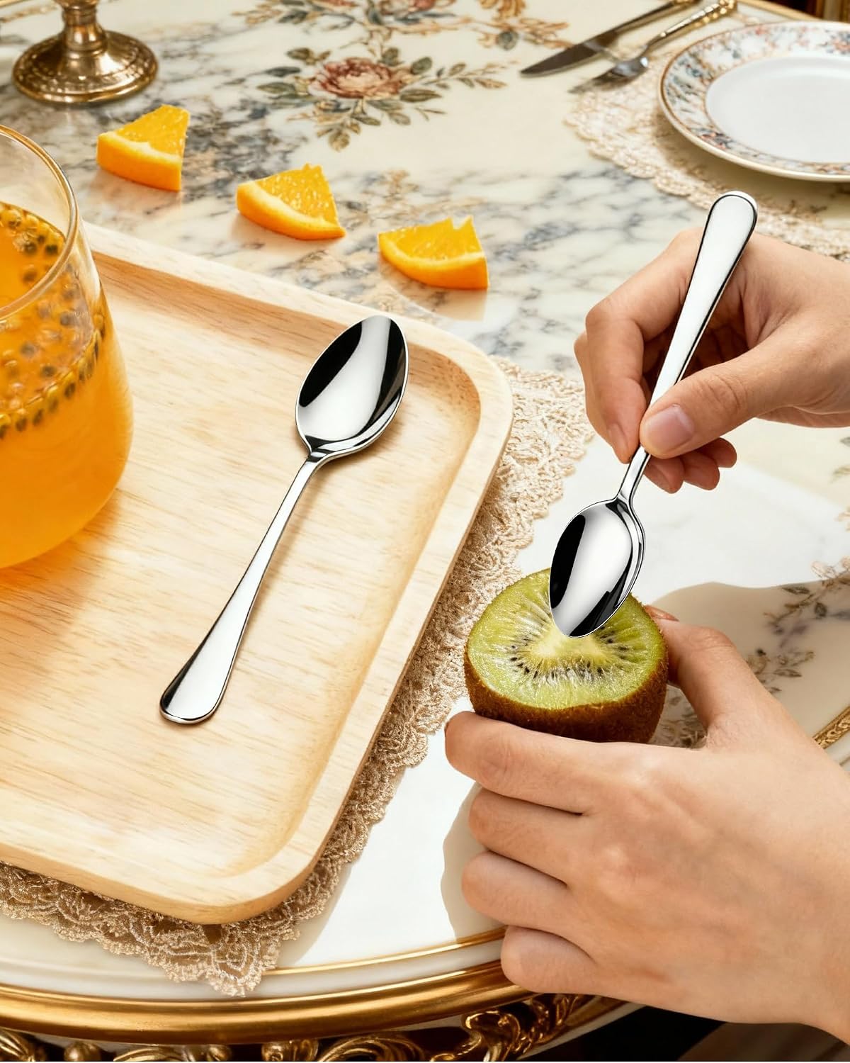 Detalle 2 de lulir 610120 – łyżeczki do kawy i herbaty ze stali nierdzewnej, 14 cm, 12 szt.
