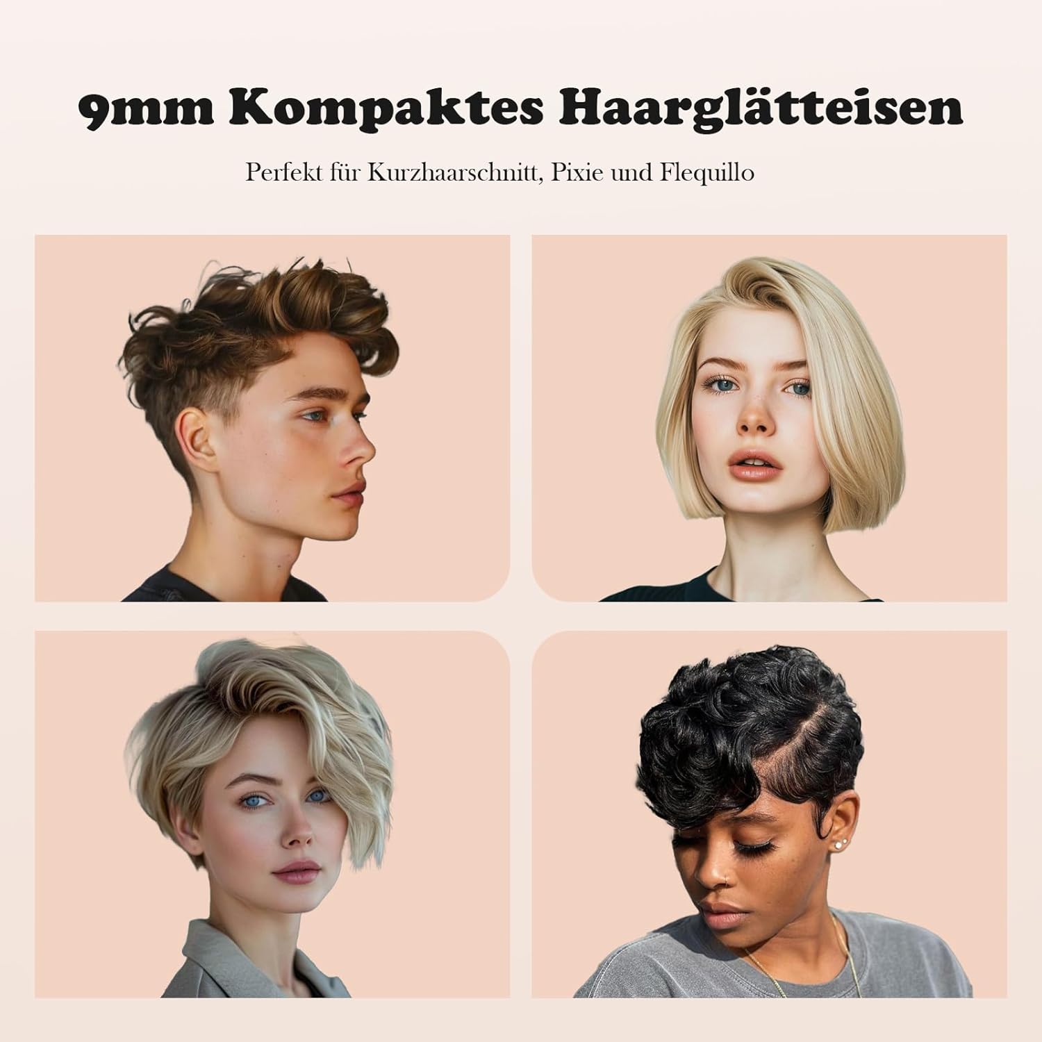 Thumbnail 2 de SAOSA Mini Glätteisen für kurze Haare (0,8 cm) mit 9 Temperaturstufen 90–220 °C – inkl. Hitzetasche & Handschuh