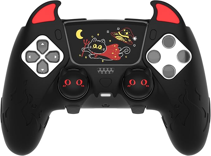 Detalle de PlayVital Funda de Silicona Cute Demon para PS5 DualSense