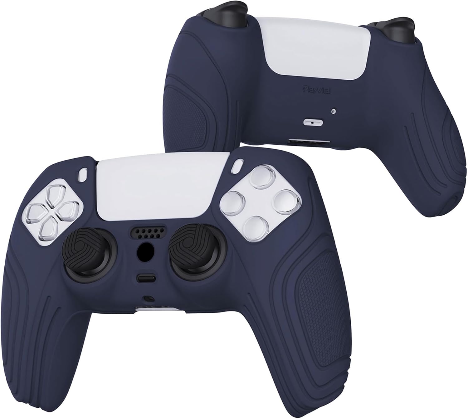 Thumbnail 5 de eXtremeRate PlayVital Samurai Edition Midnight Blue anti-slip controller grip skin for PS5