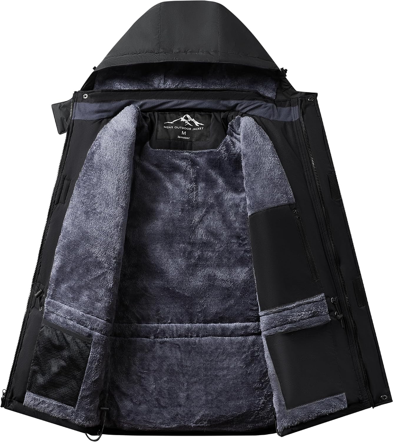 Detalle de Tansozer Men's Waterproof Winter Jacket with Removable Hood