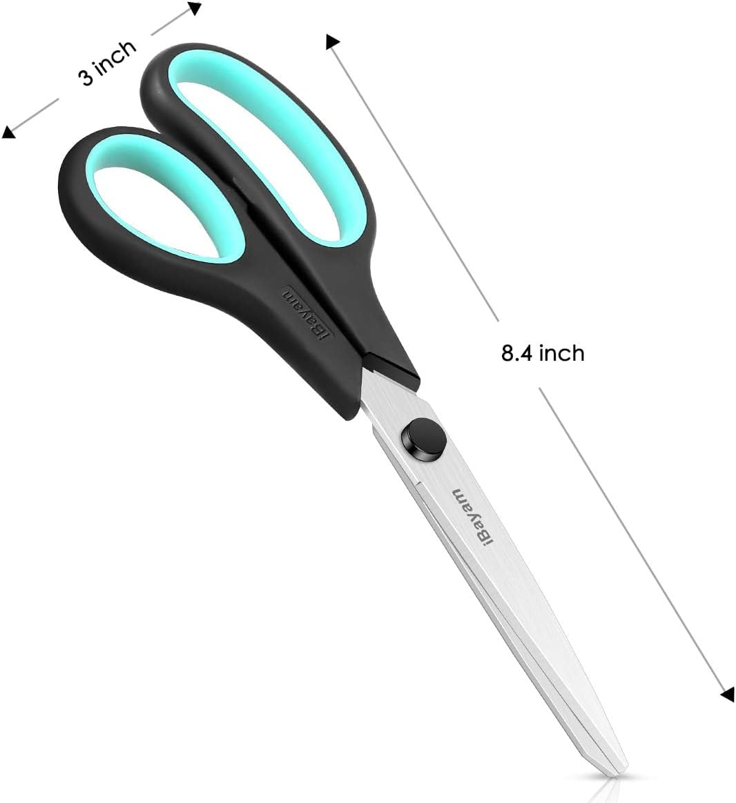 Detalle de iBayam 8.5" Heavy Duty Scissors: All-Purpose Darling for Office, School, Crafts, and Sewing