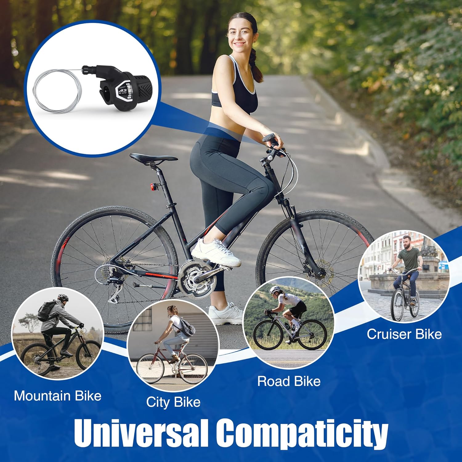 Thumbnail 3 de ZUKKA 8-Gang Fahrradschalthebel 8-Gang Twist