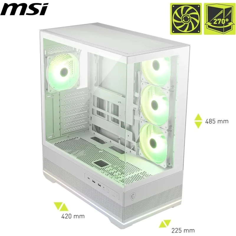 Thumbnail 3 de MSI MAG PANO 110R PZ WHITE caja mid tower blanca 🖥