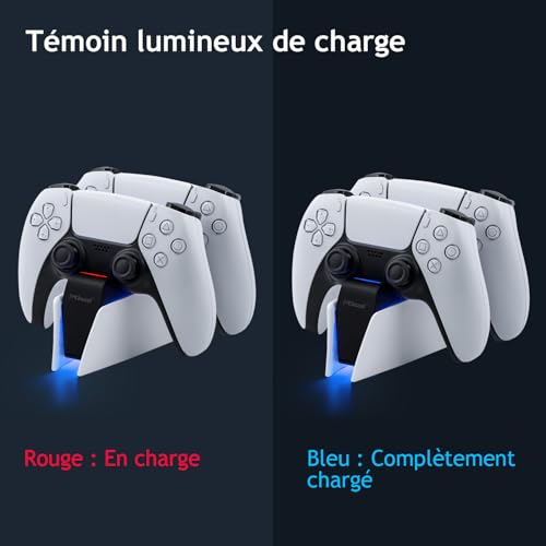 Thumbnail 8 de Mcbazel Station de Charge pour Manette PS5 — Double Station de Charge Rapide USB-C avec Indicateurs LED et Protection Triple
