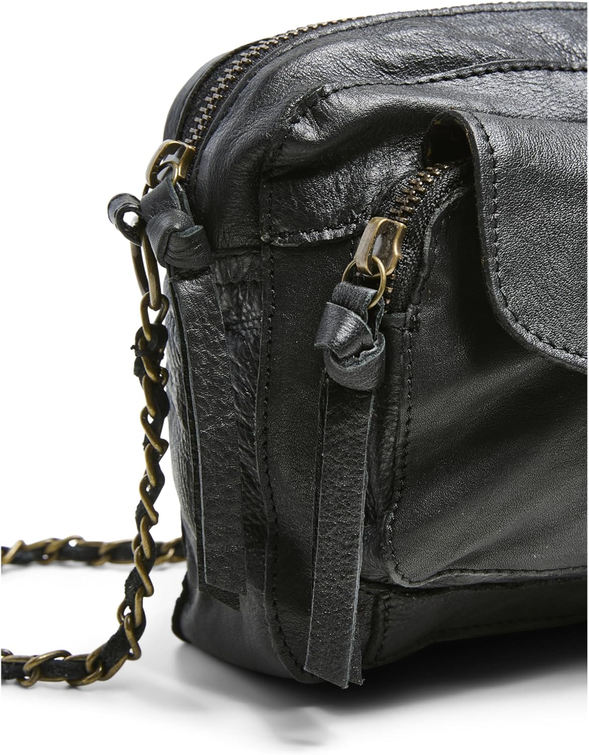 Detalle de PIECES - Pcnaina Leather Cross Over Noos: Borsa a tracolla in pelle, stile semplice e versatile
