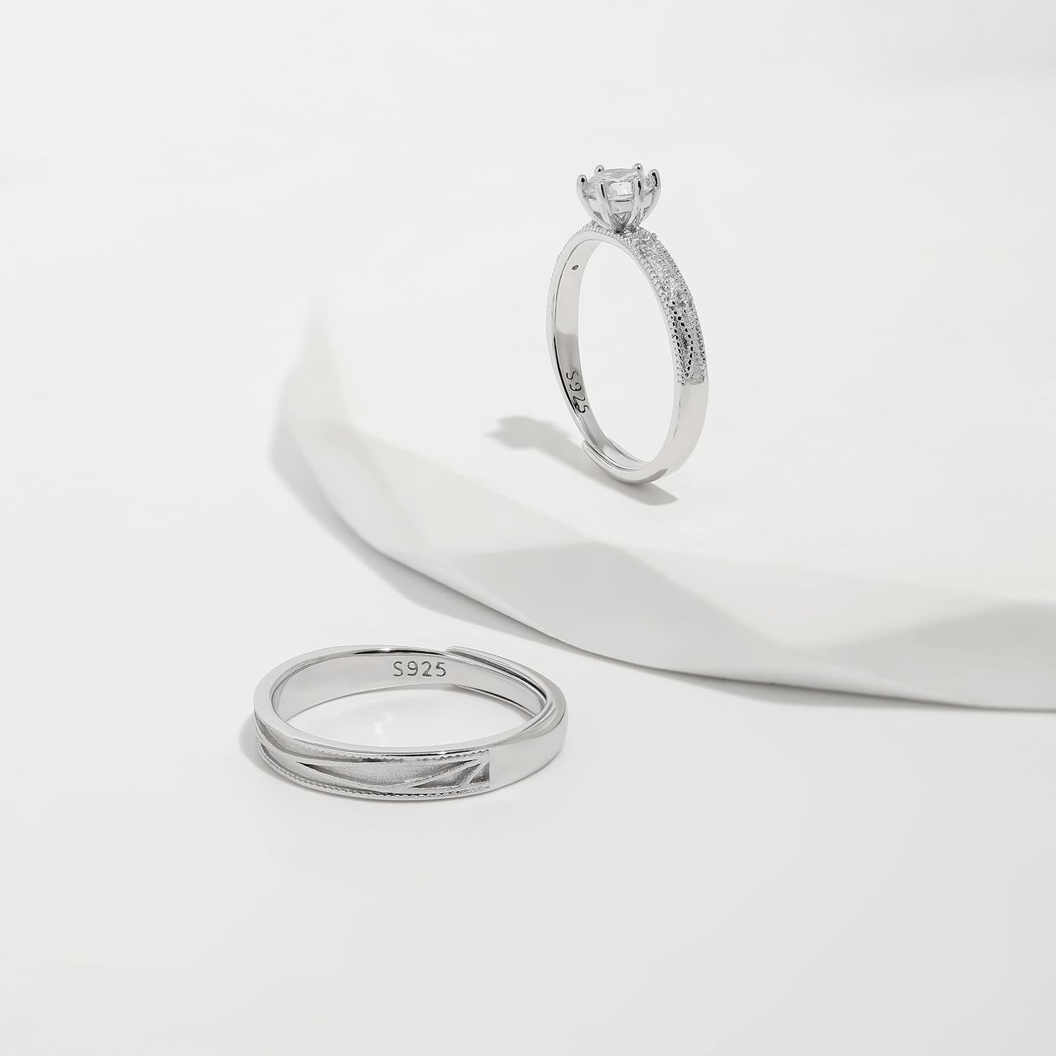 Thumbnail 3 de Meissa Anillos Promesa Plata de Ley 925 para Pareja 💍