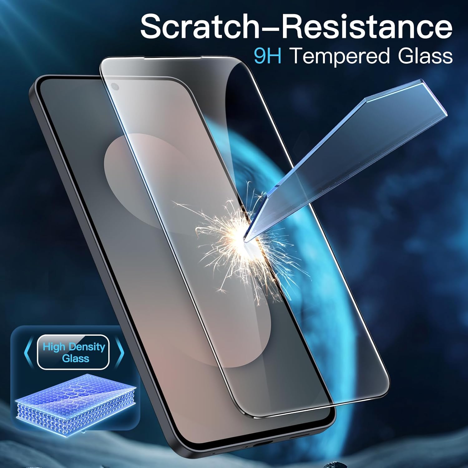 Thumbnail 4 de JETech Cover opaca per Samsung Galaxy S25 FE + 2 vetri temperati (3 in 1) con protezione fotocamera, nero