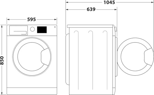 Detalle de Hotpoint NWB11489WMVAFR, lave-linge hublot 11 kg, 1400 tr/min, classe A