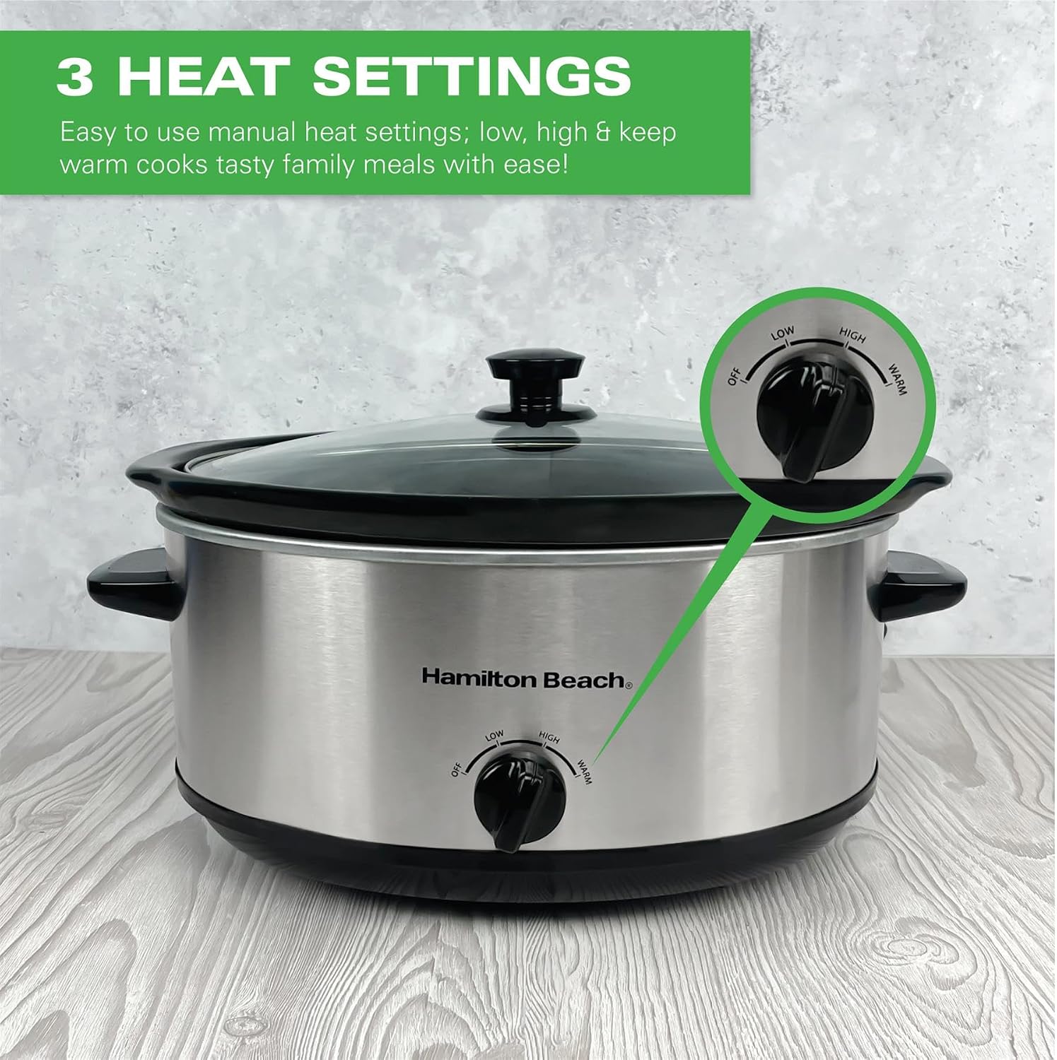 Thumbnail 6 de Hamilton Beach 6.5L Family Favourite Slow Cooker (HBSC070S)
