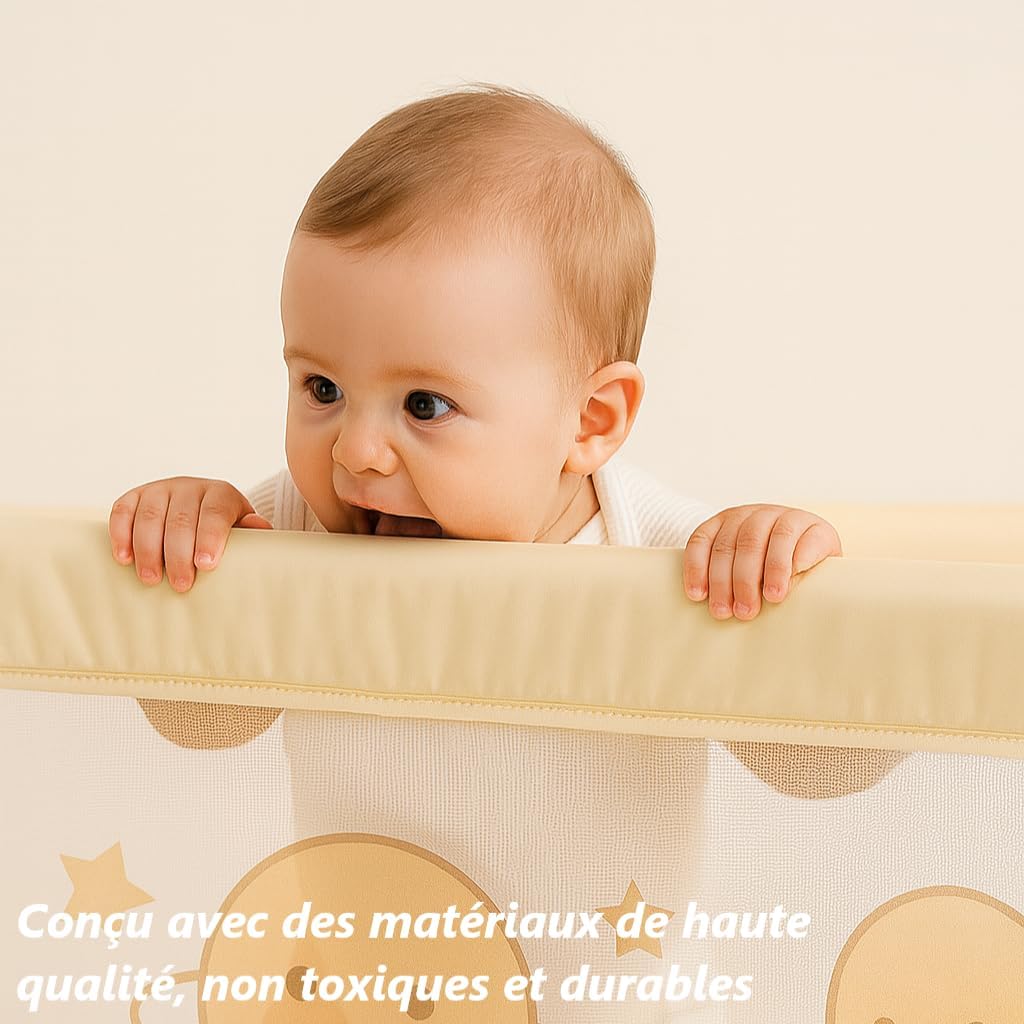 Thumbnail 4 de Joyeuse Planet Parc bébé pliable avec tapis – 130 x 130 cm, Oxford, pour domicile et voyage