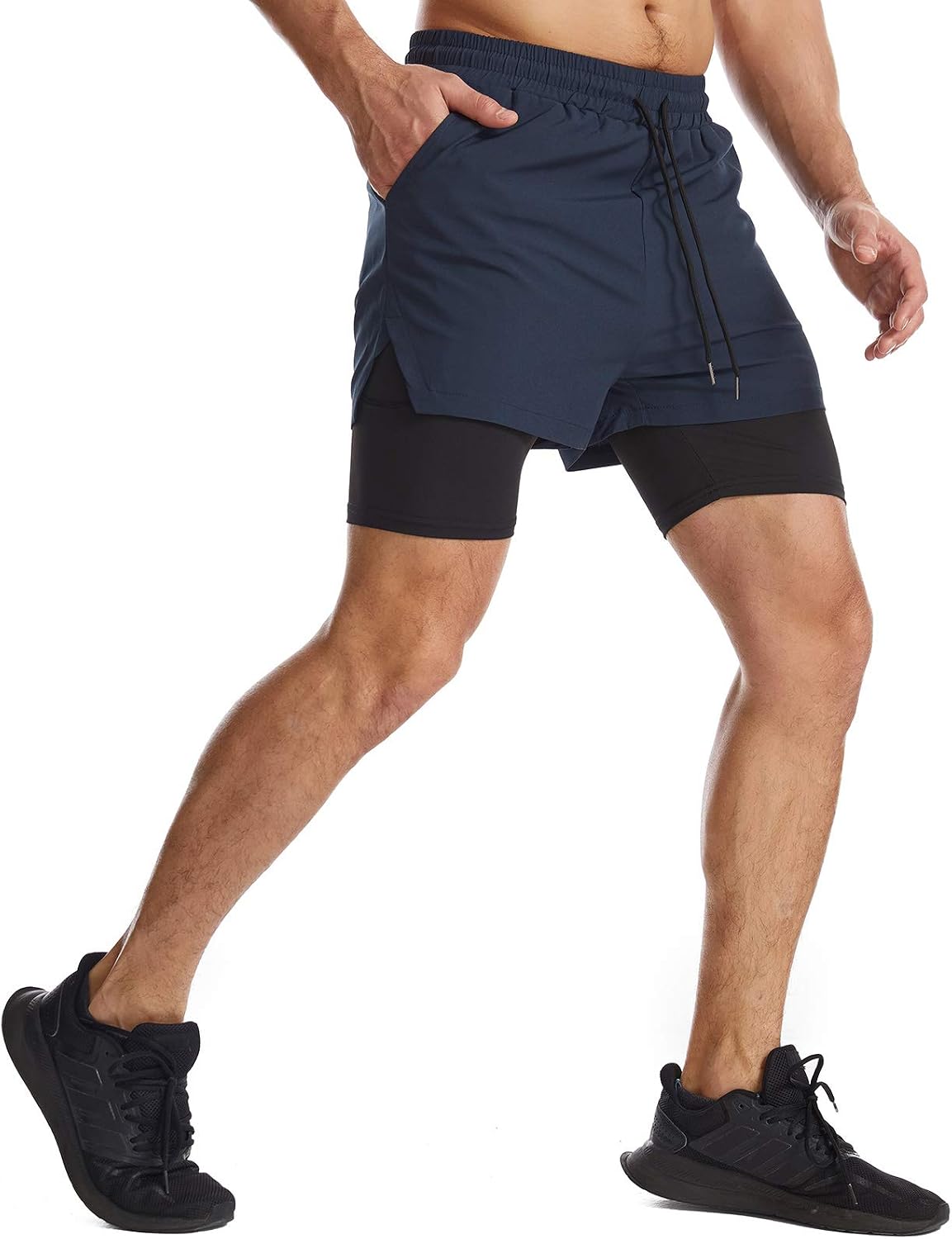 Thumbnail 1 de Danfiki men’s running shorts with 2 in 1