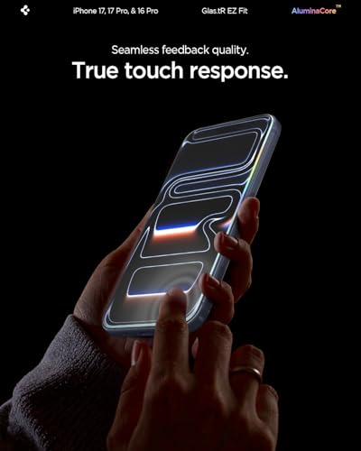 Thumbnail 7 de Spigen Glas.tR EZ Fit protector de pantalla para iPhone 17 / 17 Pro / 16 Pro (2 unidades) con dureza 9H