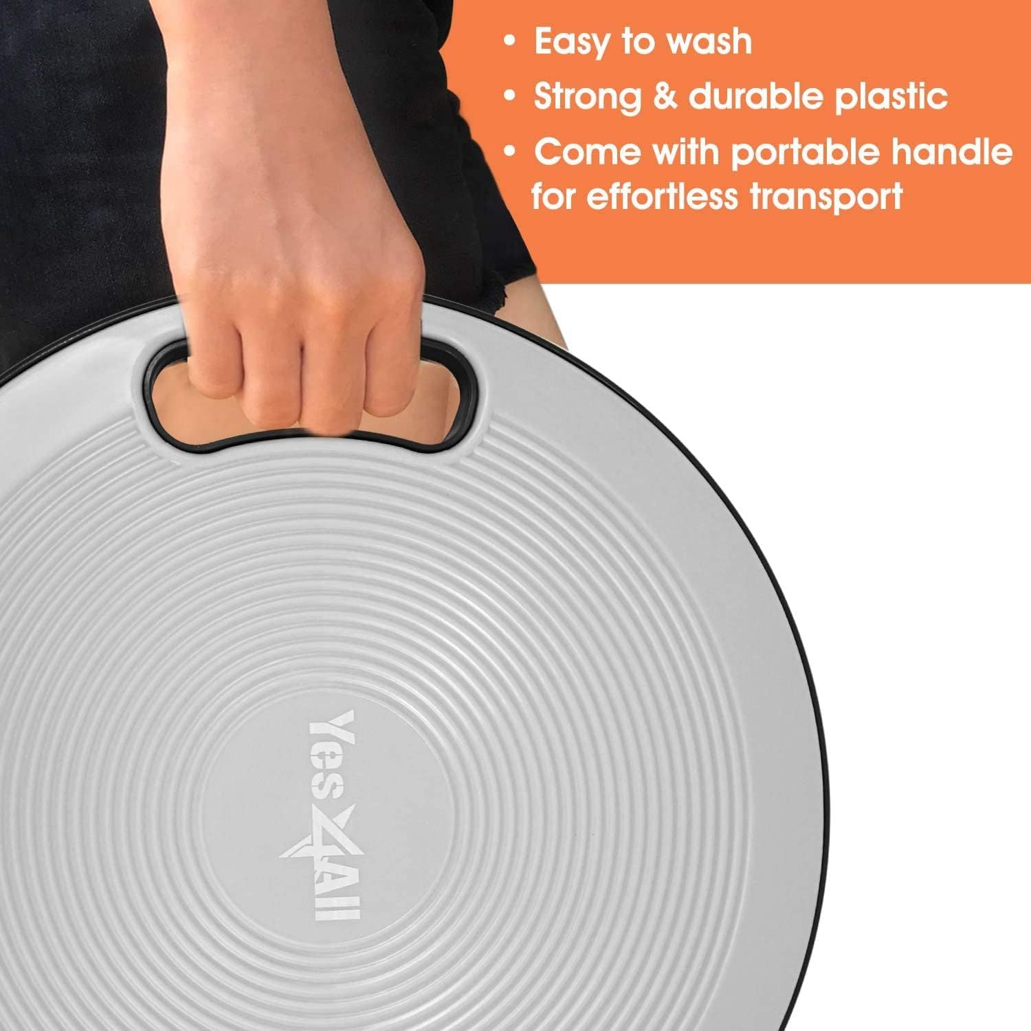 Detalle de Yes4All 350LBS Wooden Balance Board for Physical Therapy and Standing Desks