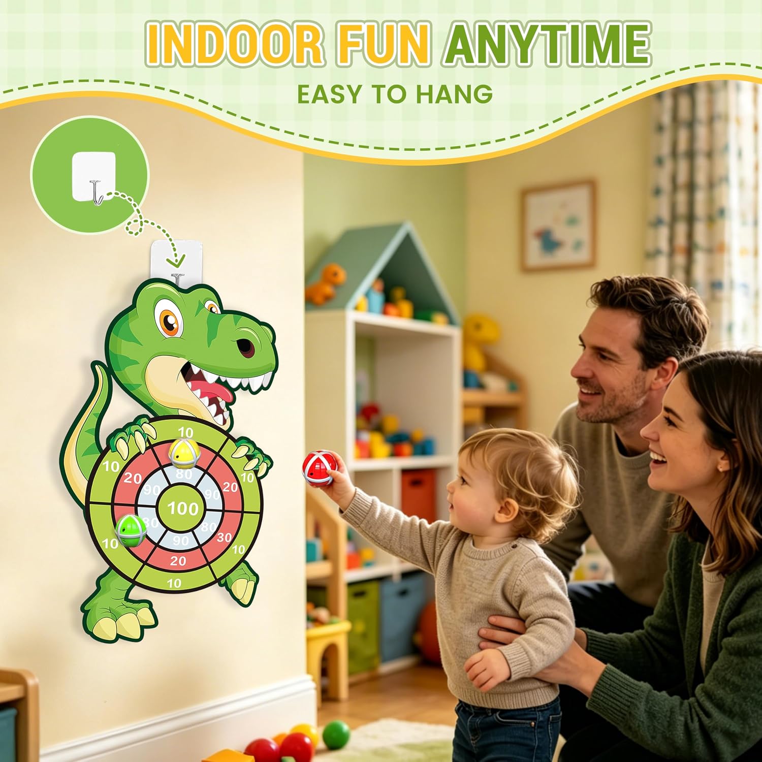 Detalle 2 de Dinosaur Dart Board 30" for Kids