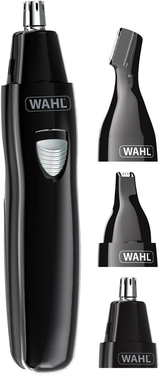 Detalle de Wahl 3 in 1 Personal Trimmer – Rechargeable nose hair, eyebrow and facial hair trimmer (black)
