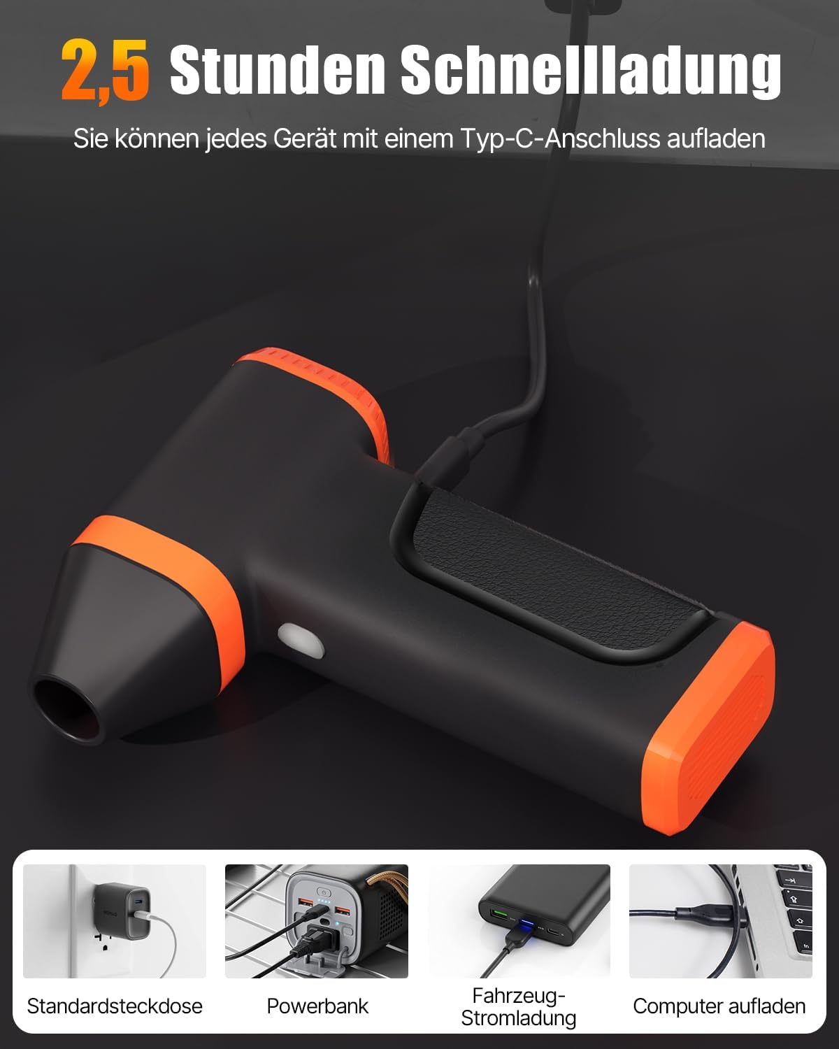 Thumbnail 3 de WOWDSGN Elektrischer Staubgebläse 130.000 U/min