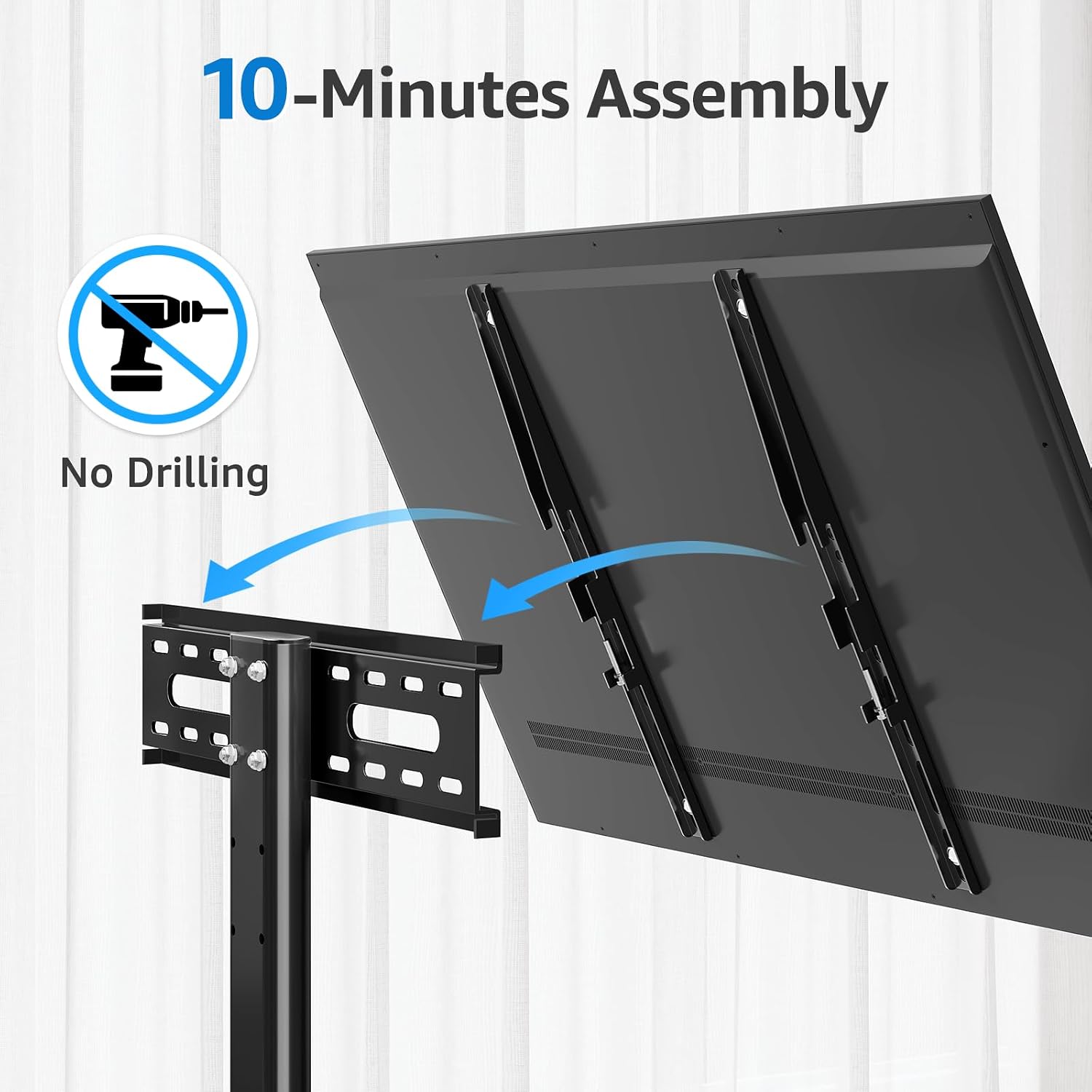 Thumbnail 6 de MOUNTUP Universal TV Stand for 24–60 Inch TVs – Height Adjustable Pedestal, Up to 40kg, VESA 400x400mm