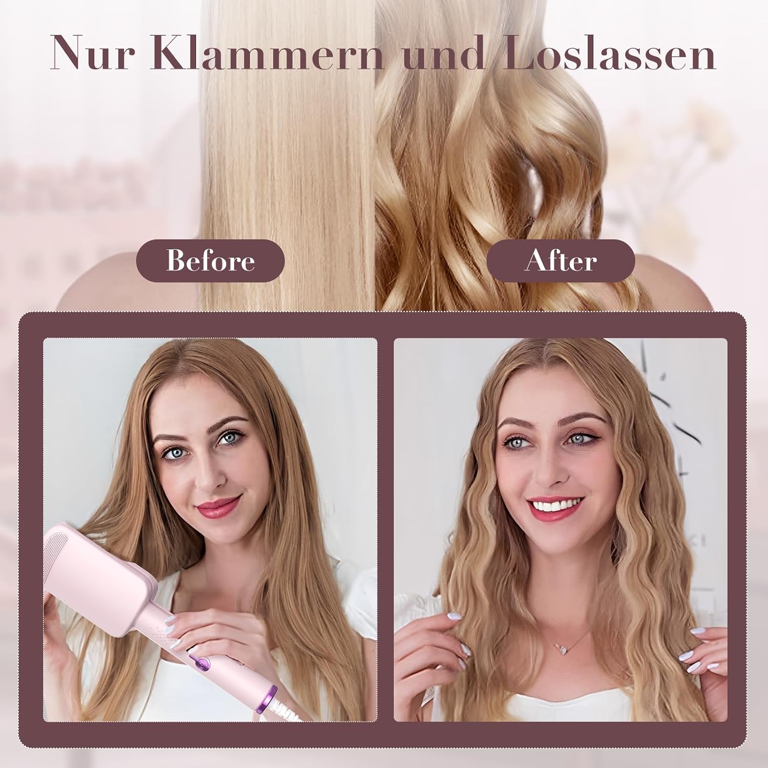 Thumbnail 4 de AISEELY 32mm Welleneisen Beach Waves