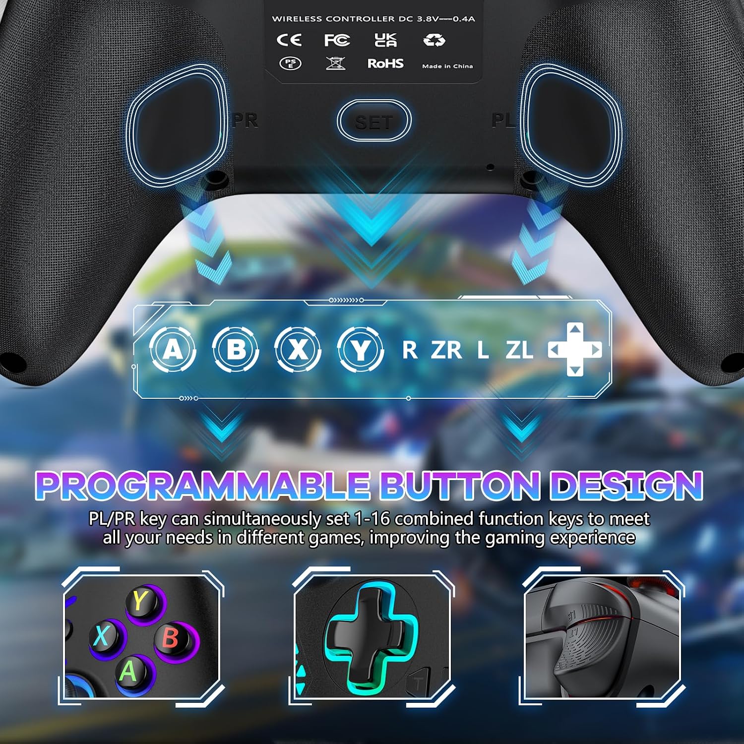 Detalle de 2 Pack RGB Wireless Controller for Xbox Series S/X, Xbox One, PC/Android/iOS