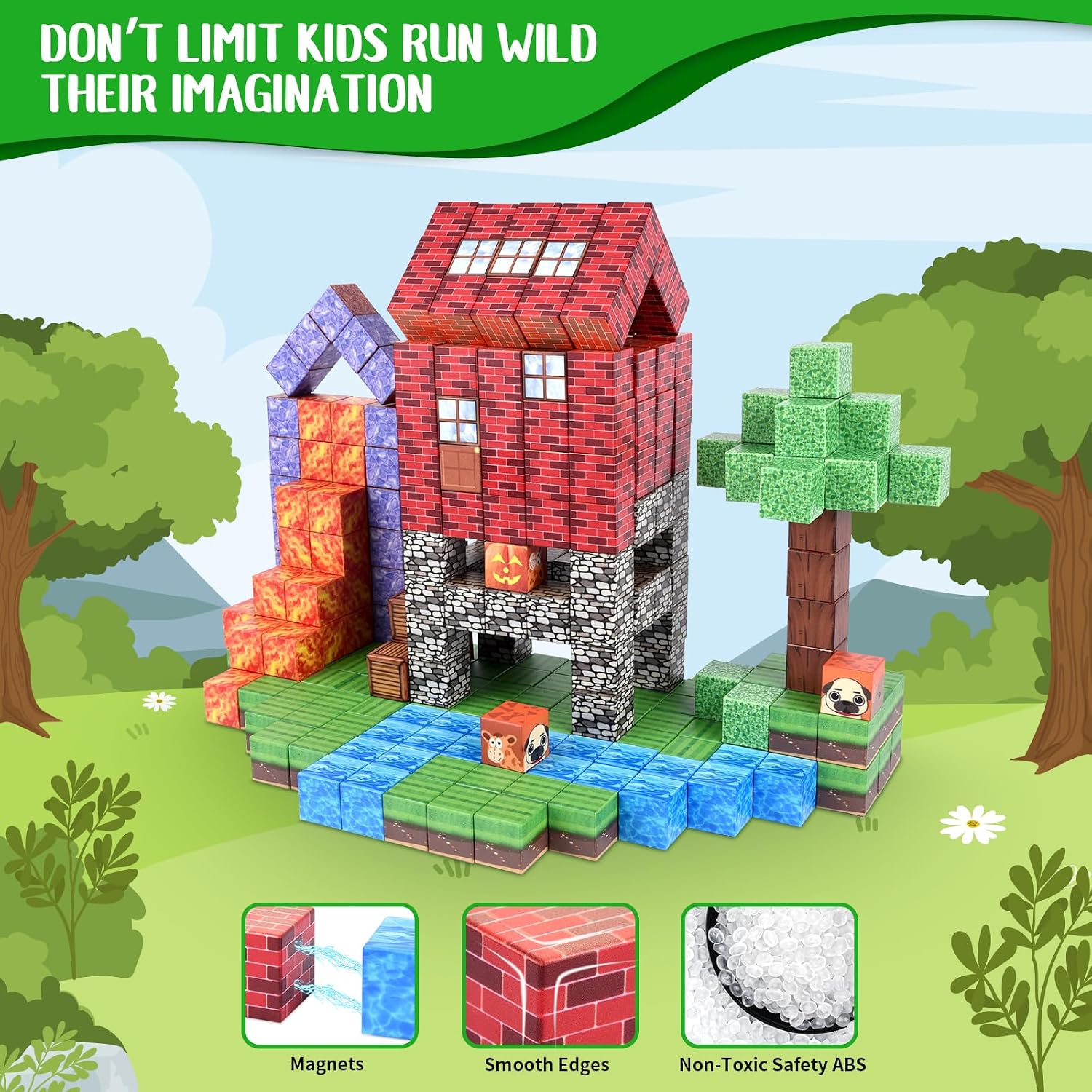 Thumbnail 5 de LFZXKJKJ 64Pcs Magnetic Blocks for STEM learning