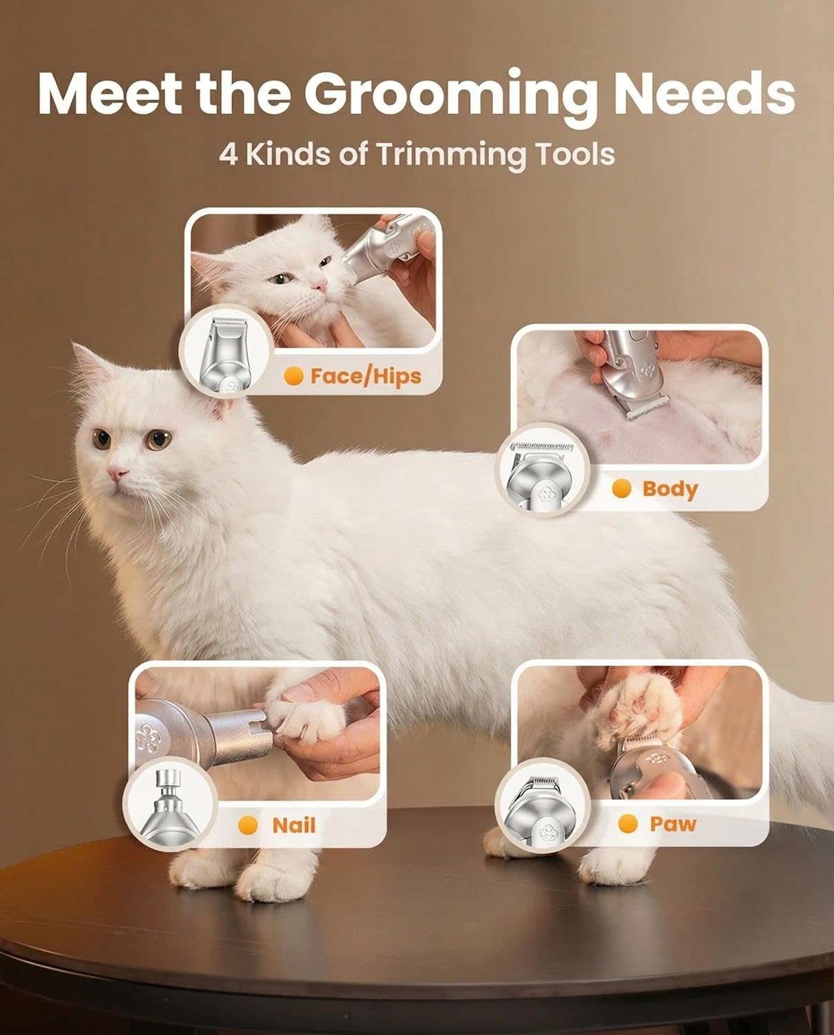 Detalle 2 de oneisall FC09 4 in 1 Cat Grooming Kit