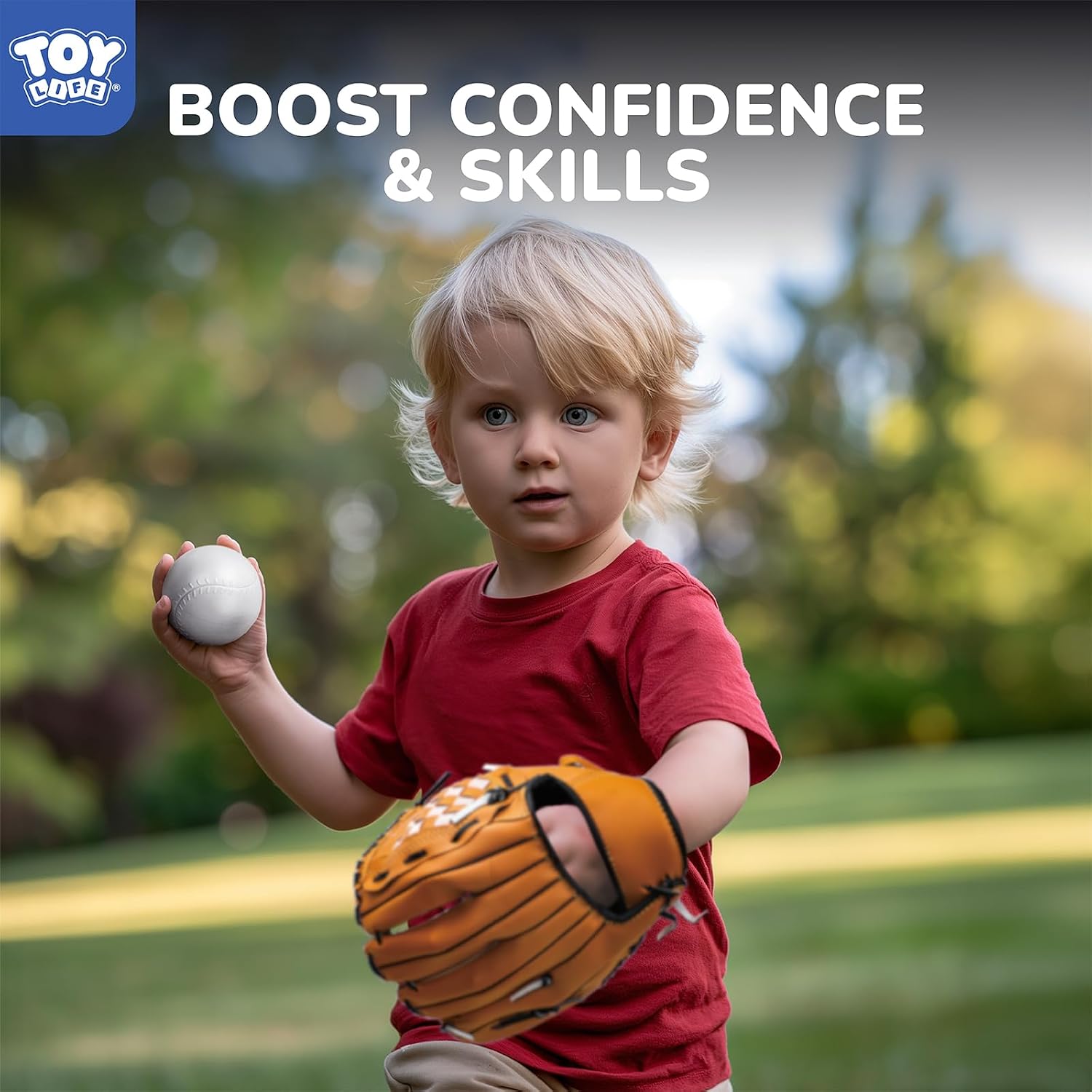 Detalle de TOY Life Tee Ball Set for Kids 3-5 & 5-8: Bat, Tee, Glove & 6 Balls