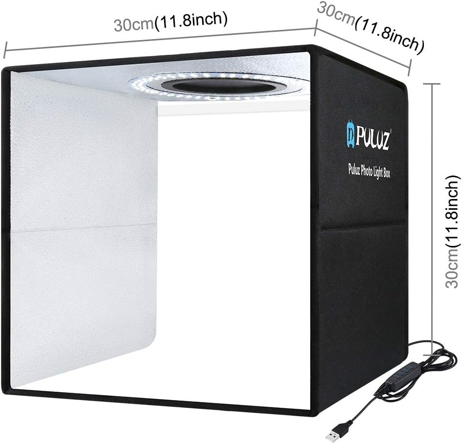 Detalle de PULUZ 12''×12'' Portable Photography Light Box — 30cm with 120 LED Lights and 6 Backdrops