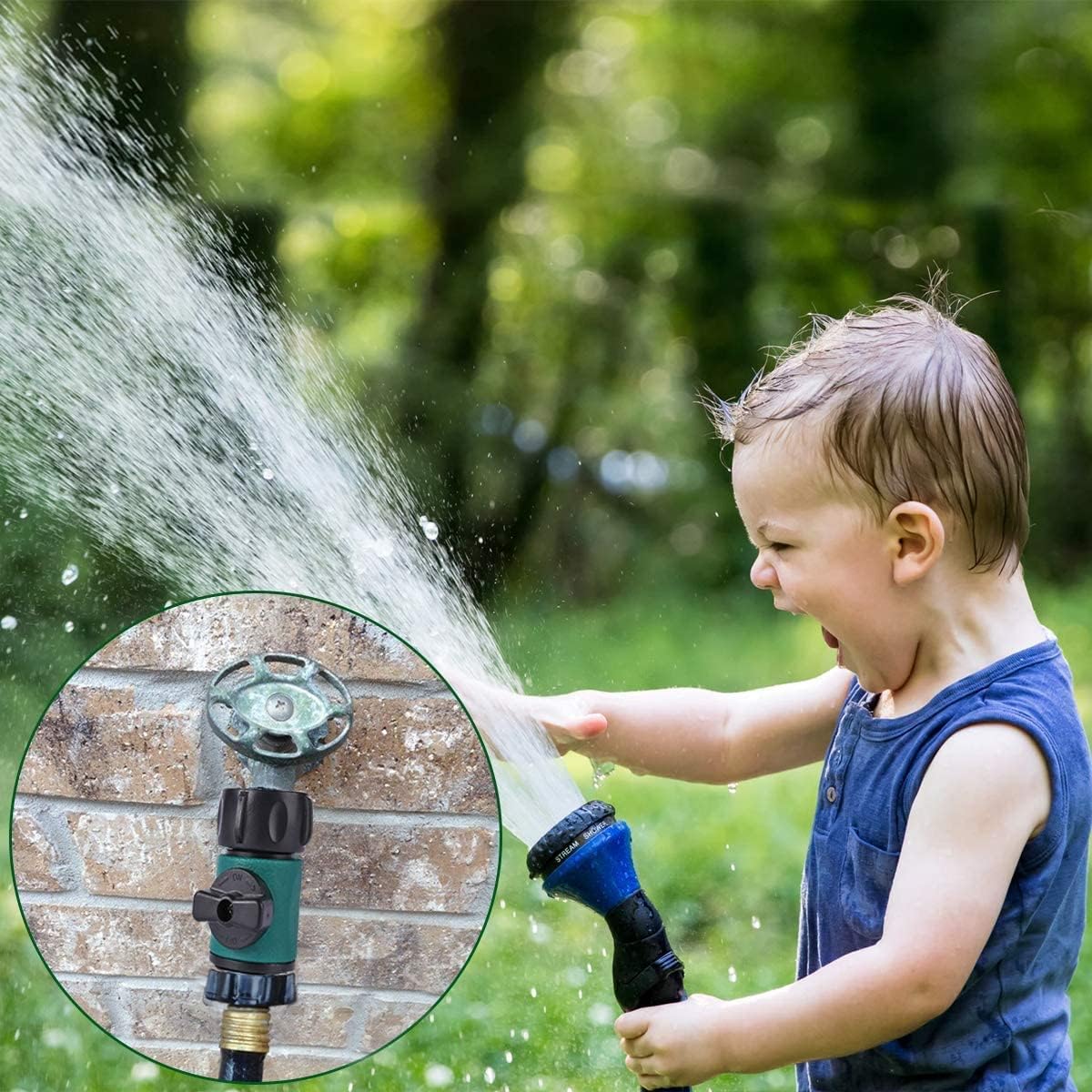 Detalle de Confezione da 4 valvole di intercettazione per tubo da giardino ABS con filetto 3/4