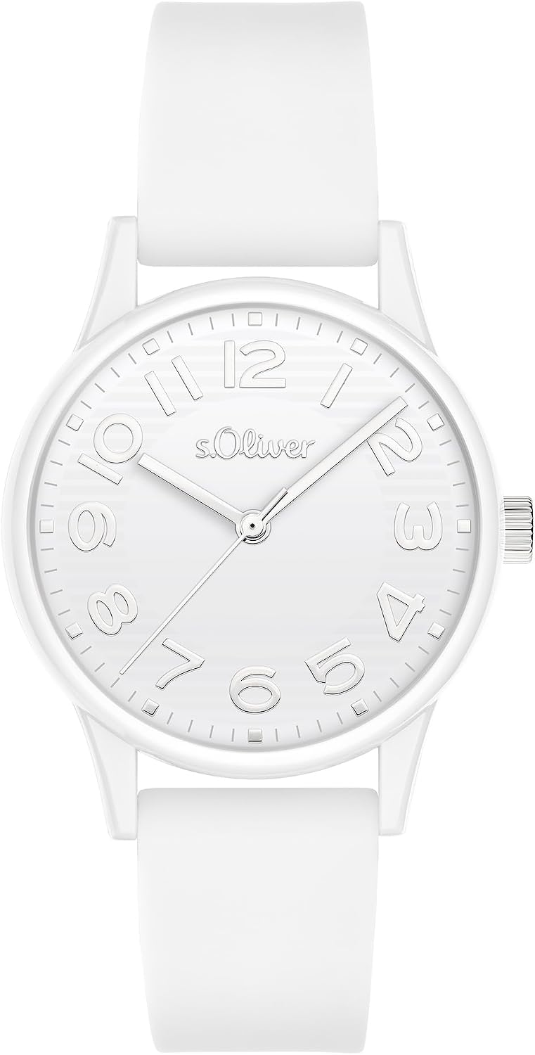 Thumbnail 6 de s.Oliver Armbanduhr mit Silikonband, 33 mm – Unisex (Analog, Quarz)