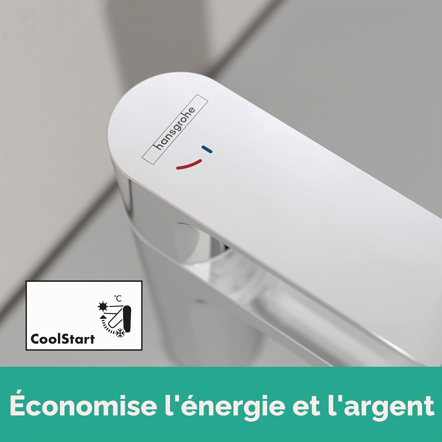 Thumbnail 3 de Hansgrohe Mitigeur de Lavabo Rebris E – Chromé, CoolStart, hauteur sous bec 110 mm, tirette et vidage
